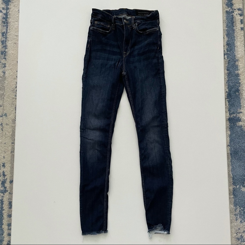 ALL SAINTS Women’s Roxanne Cropped Skinny Jeans Size W 26